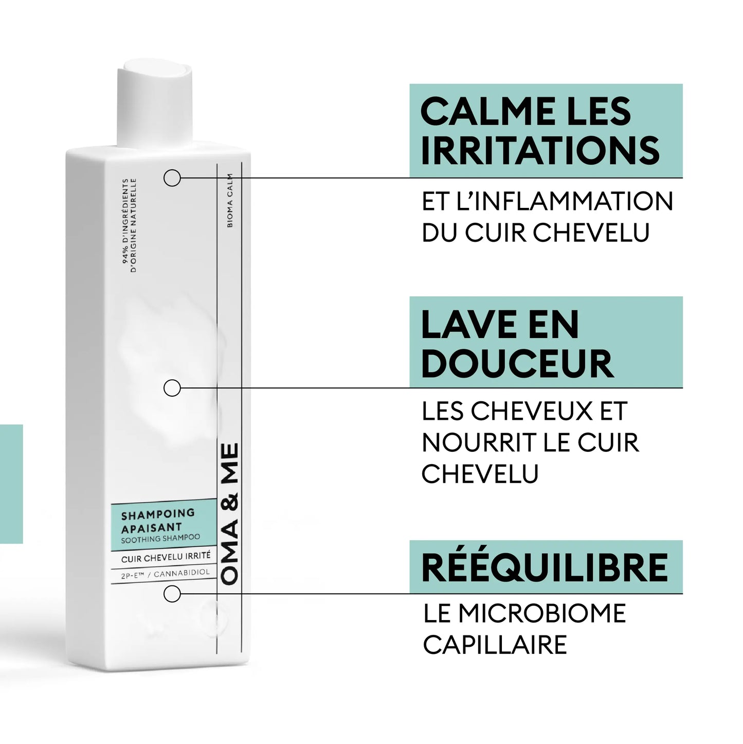Shampoing Apaisant cuir chevelu irrité