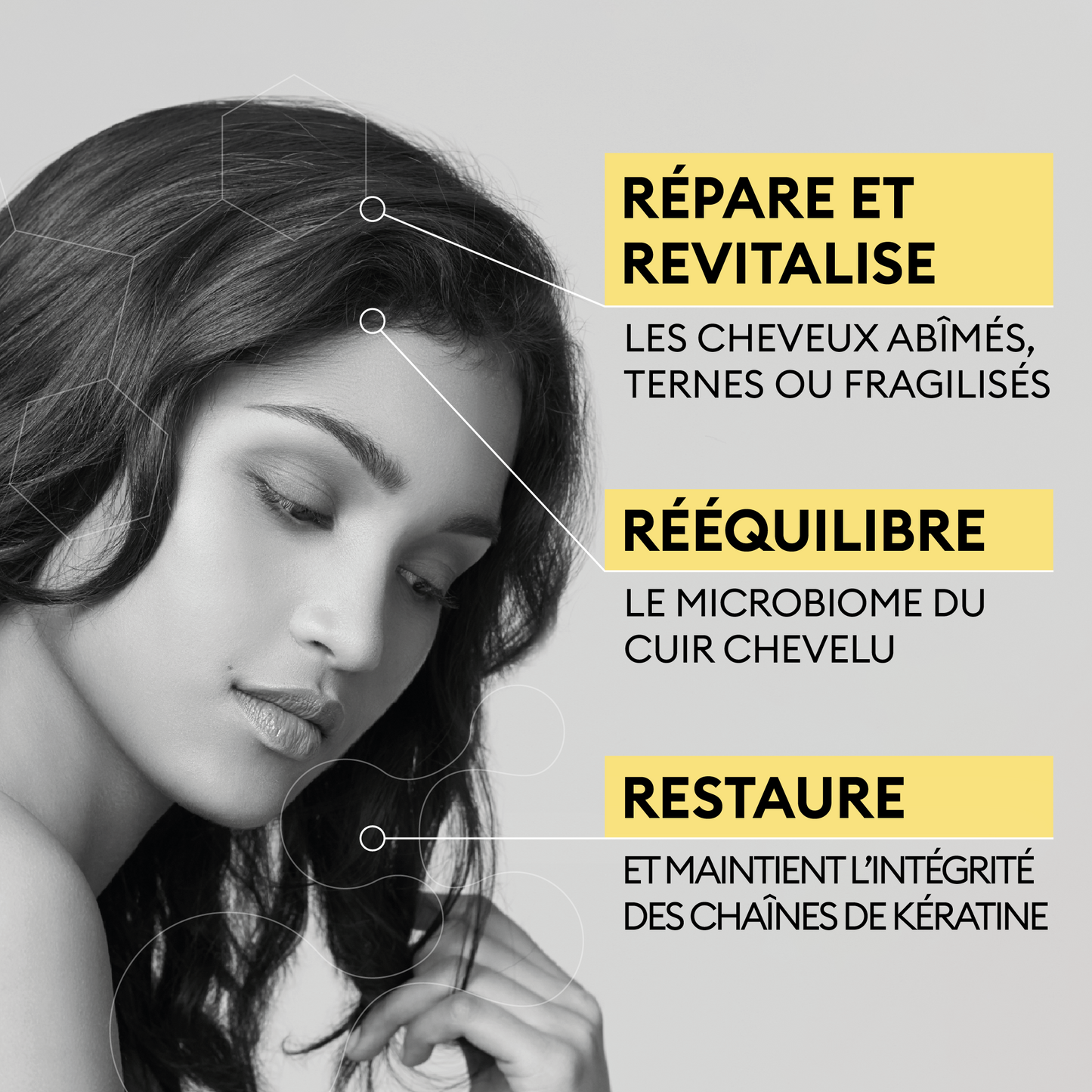 Champú reparador para cabellos dañados
