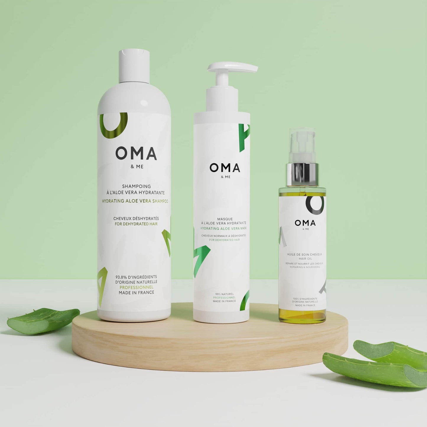 Set Quotidien Hydratant Aloé Vera - Shampoing & Masque & Huile & Spray