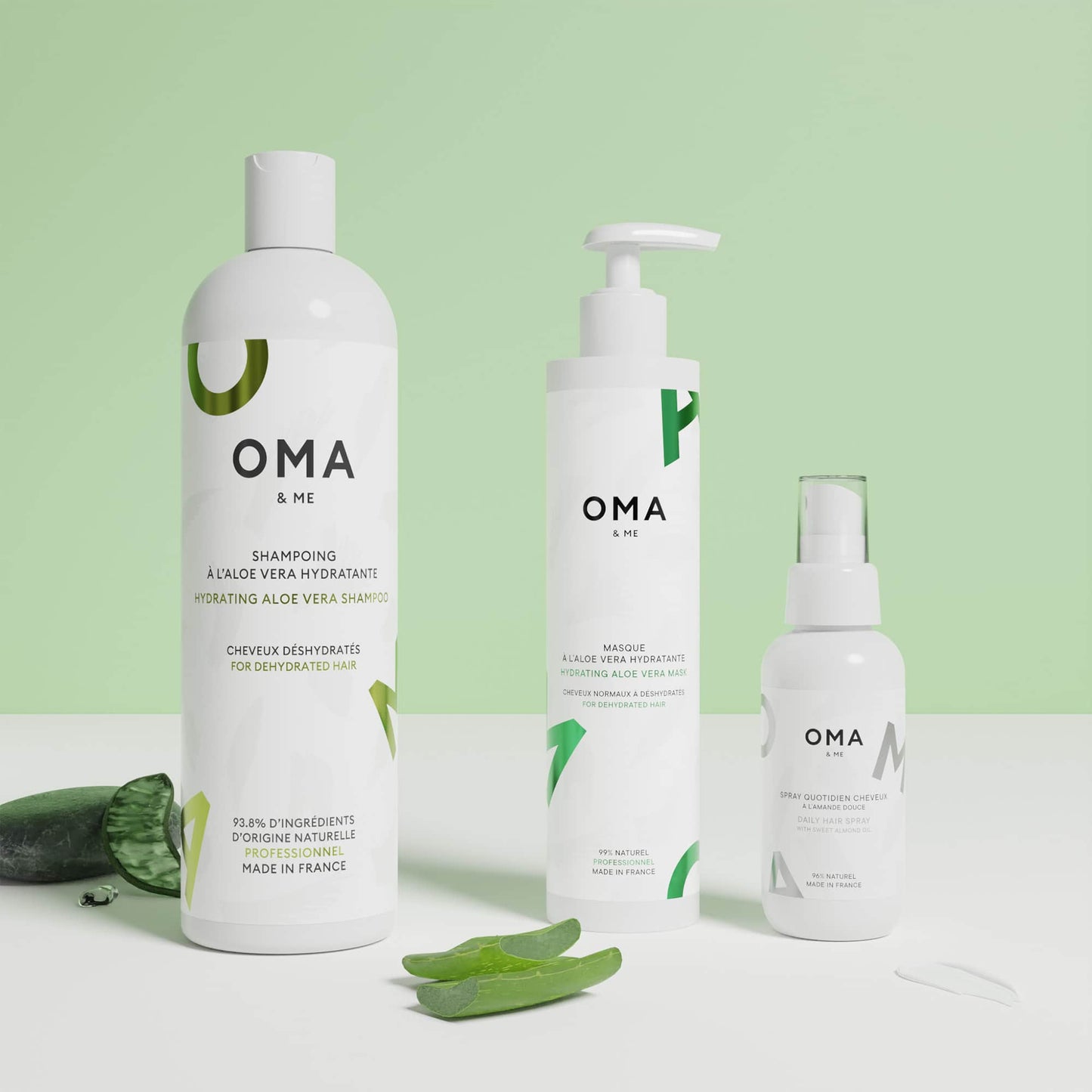 Set Quotidien Hydratant Aloé Vera - Shampoing & Masque & Huile & Spray