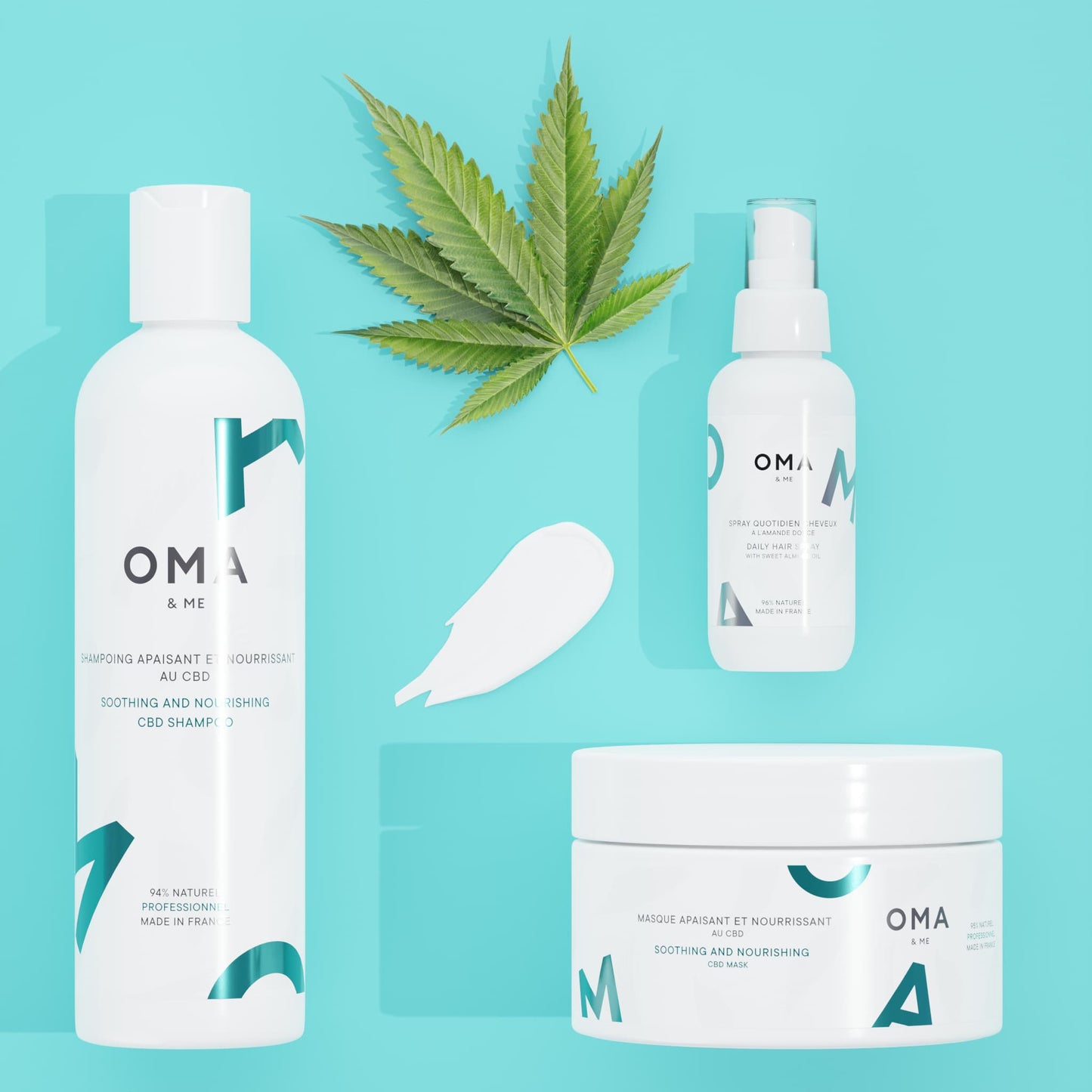 Trio Apaisant au CBD - Shampoing & Masque & Spray
