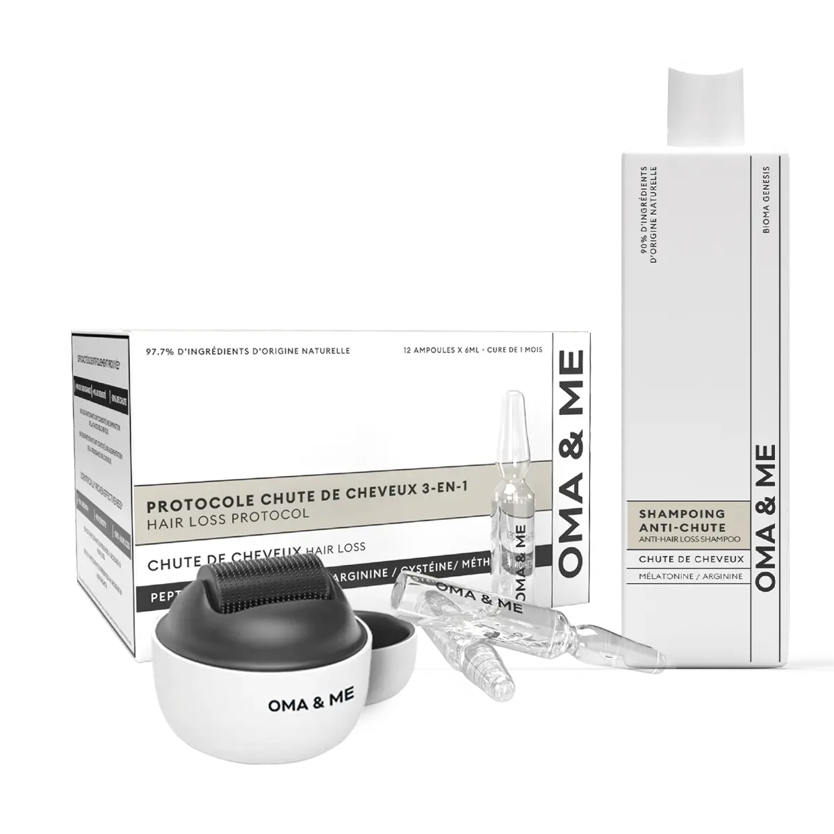 Kit Complet Cure 3 mois Chute de Cheveux